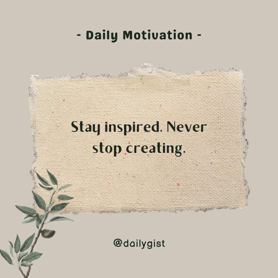 Stay inspired, even on the quiet days.
Never stop creating—your ideas are your power.
Keep showing u...