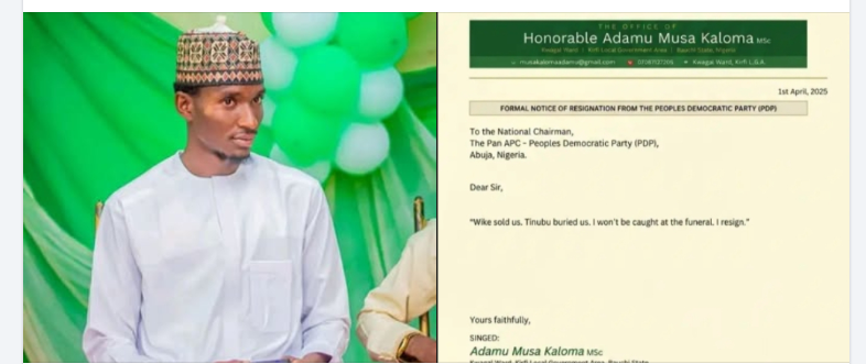 "Wike Sold Us, Tinubu Buried Us”- Bauchi PDP Chieftain’s Resignation Letter trends Online
Hon. Adamu...