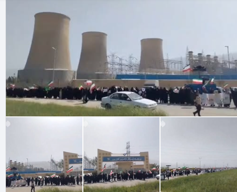 JUST IN: Iran is now forming human chains in front of a power plant in Kazerun in a bid to dissuade...