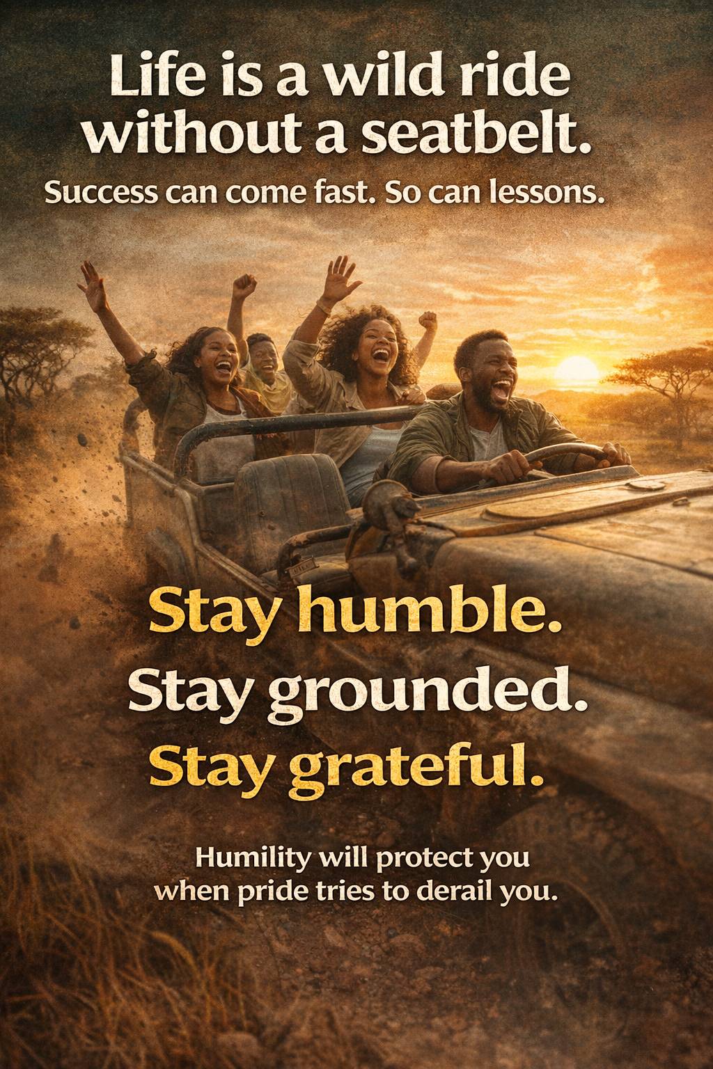 Life is a wild ride without a seatbelt.
Success can come fast. So can lessons.
Stay humble.
Stay gr...