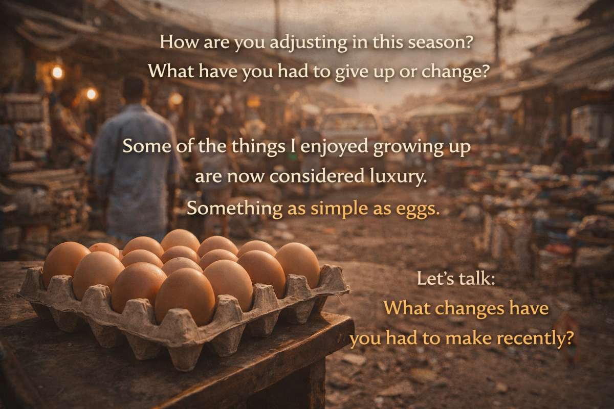 Let me hear your thoughts…
How are you adjusting in this season?
What have you had to give up or ch...