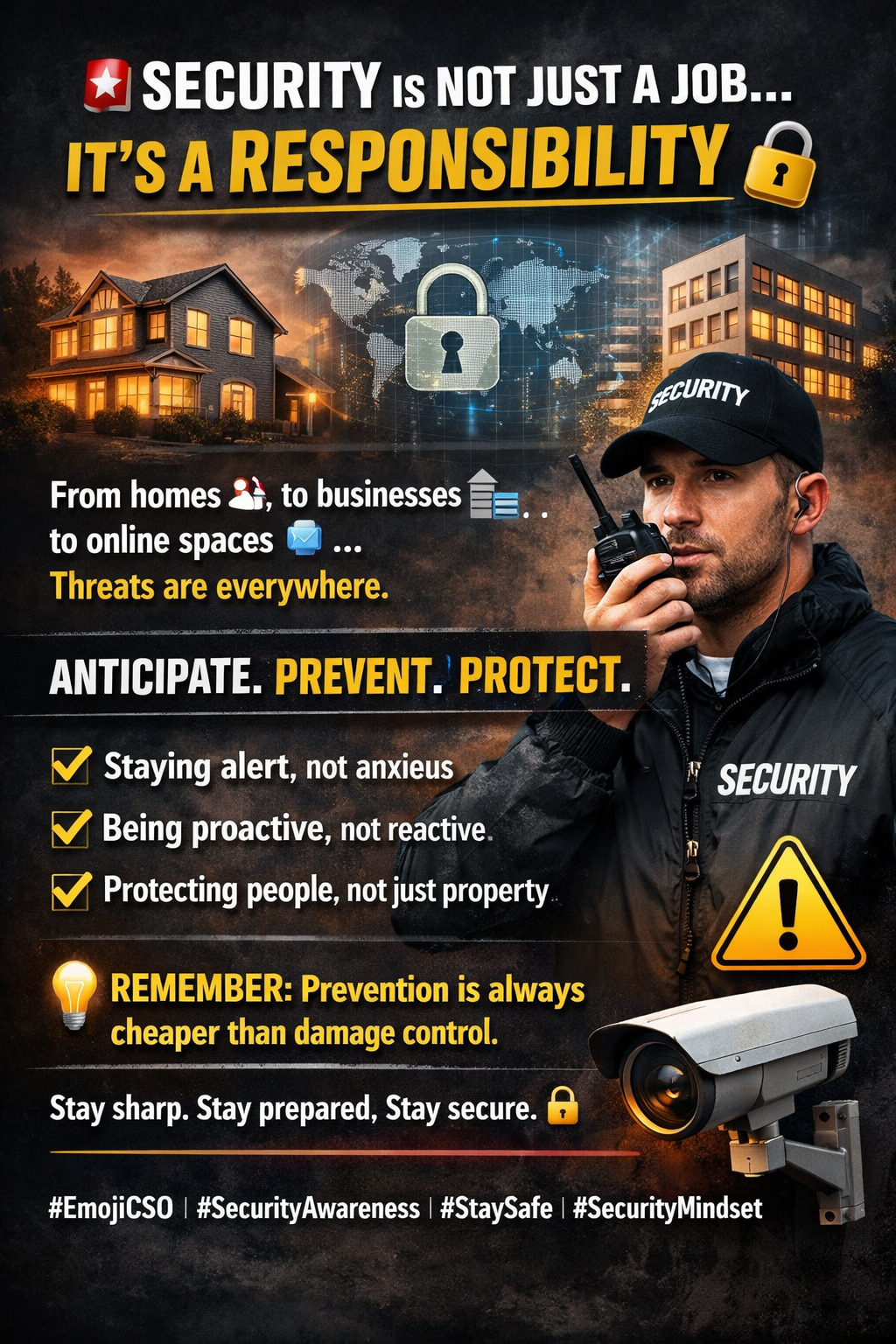 🚨 Security Is Not Just a Job… It’s a Responsibility 🔐
In today’s world, security is no longer opti...