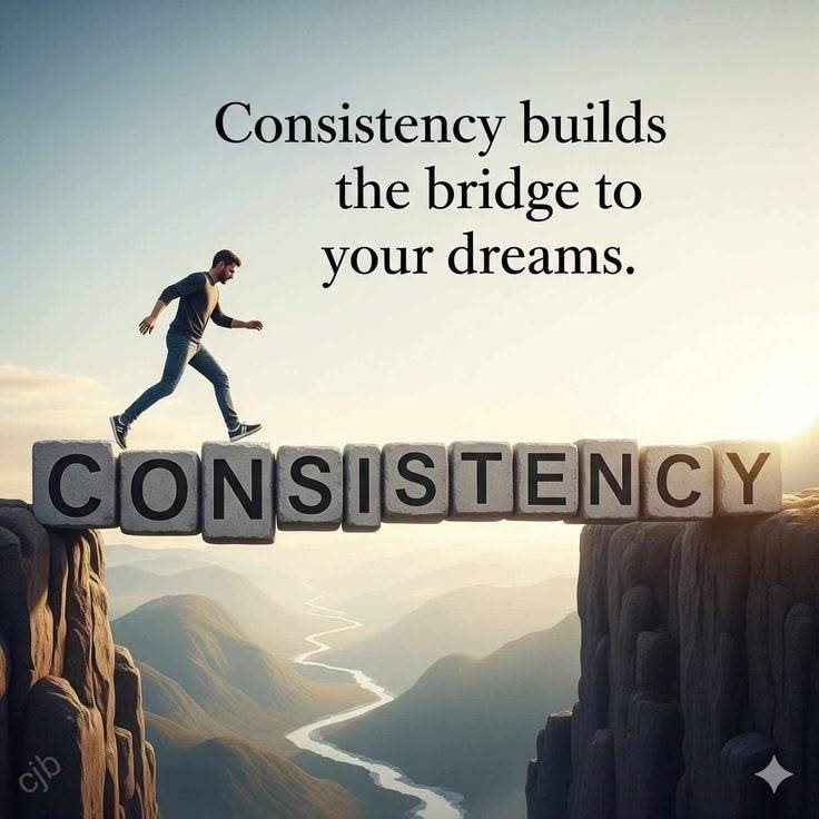Consistency is the 🔑🔑🔑🔑🔑🔑🗝️🗝️🗝️