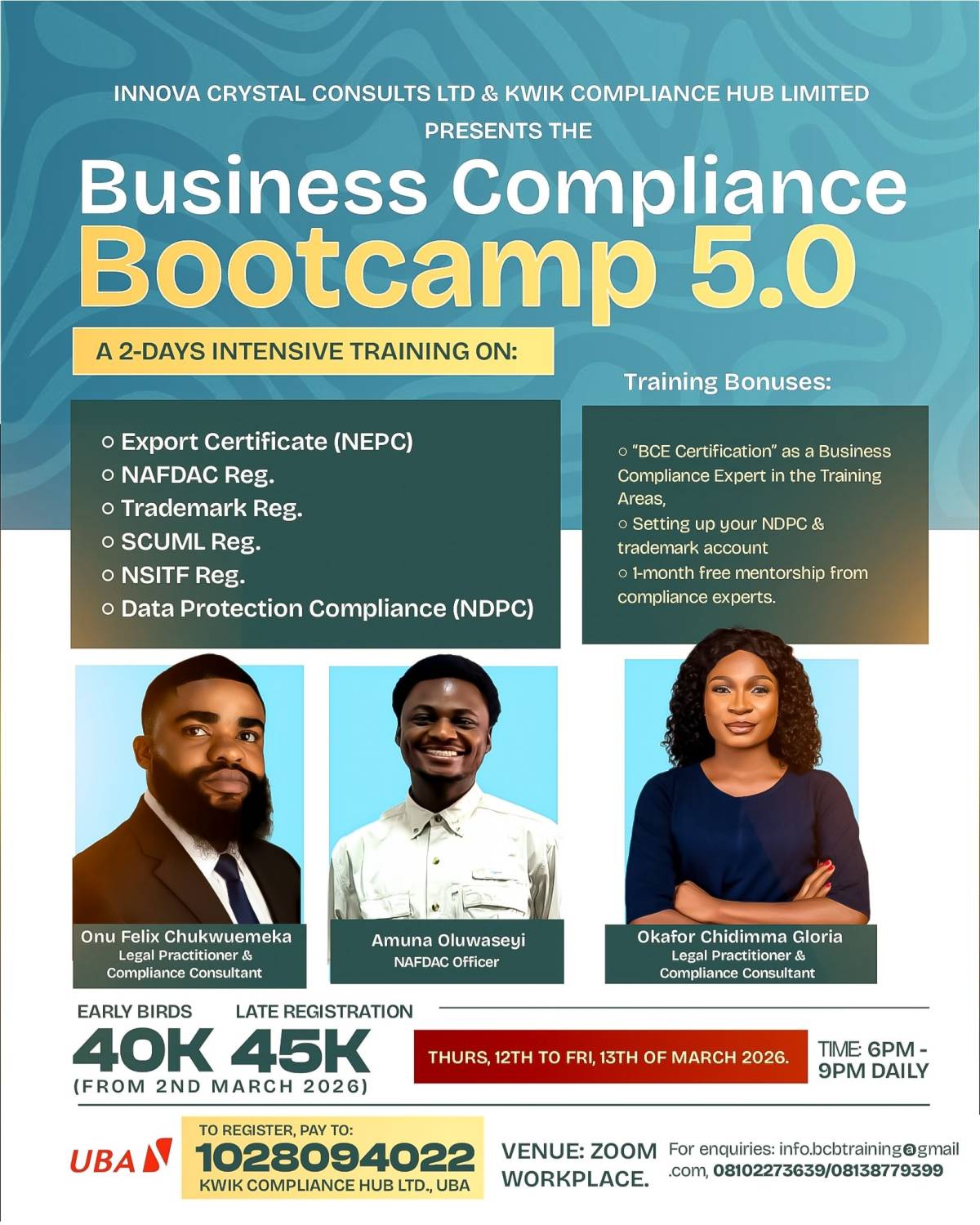 Want to offer compliance services to businesses? The Business Compliance Bootcamp is the ideal certi...