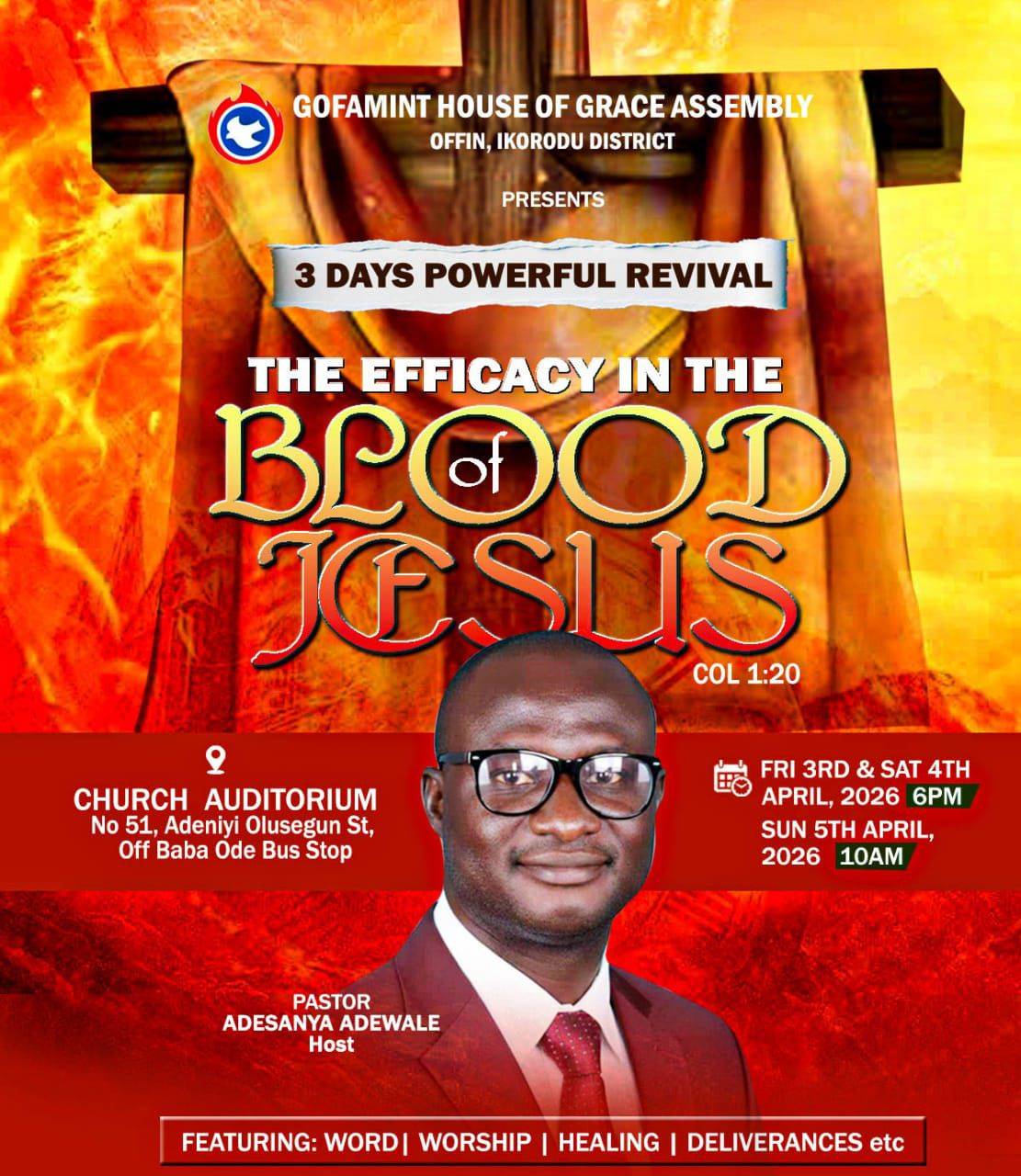 The power in the blood of Jesus Christ is capable of solving many things