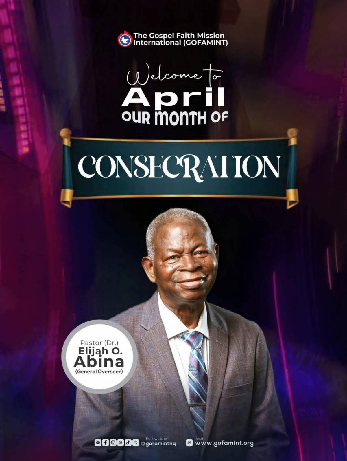 Living for Jesus Christ is the best thing man can do 
You're welcome to the month of April