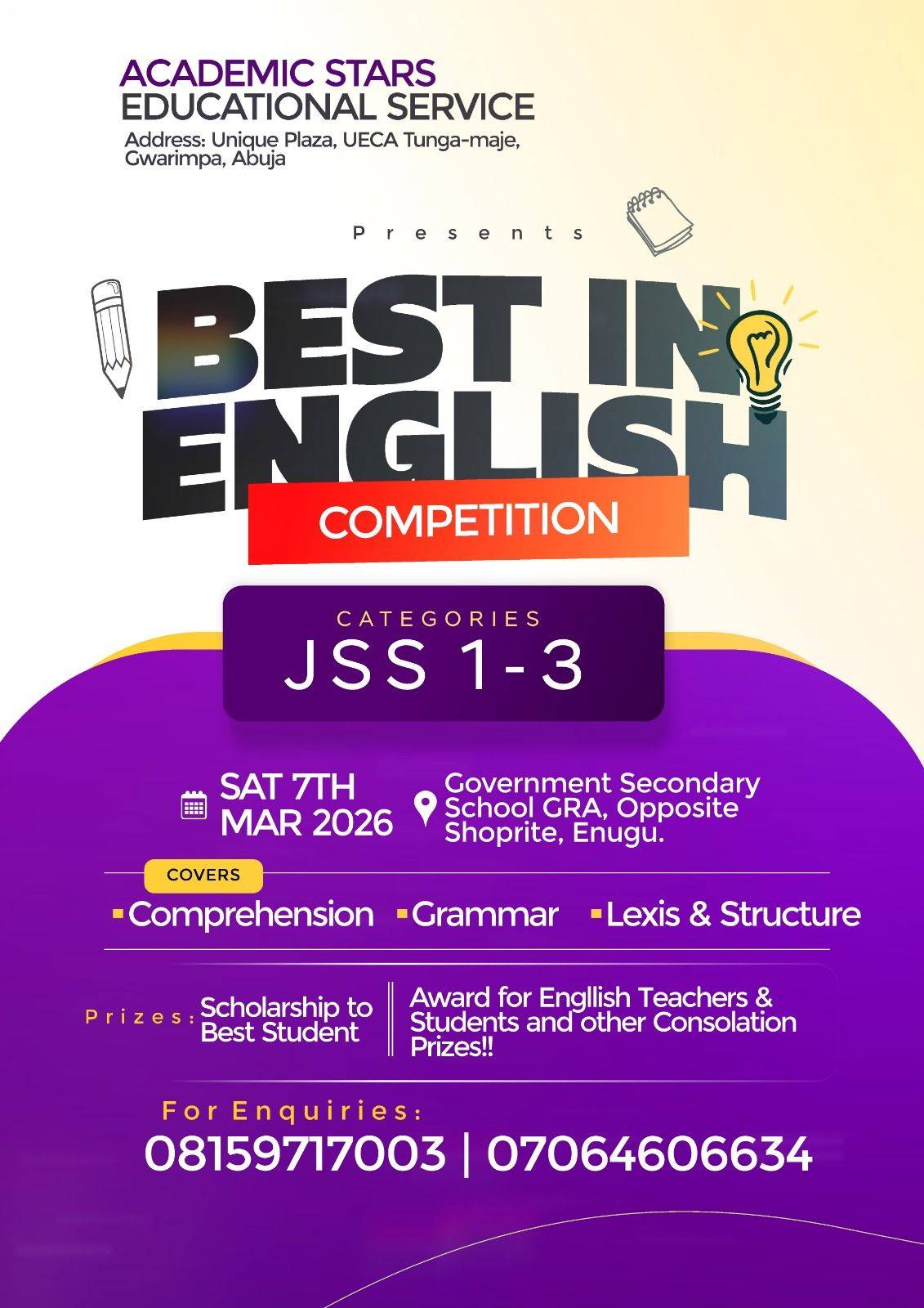 Best in English Competition 2026 Edition
