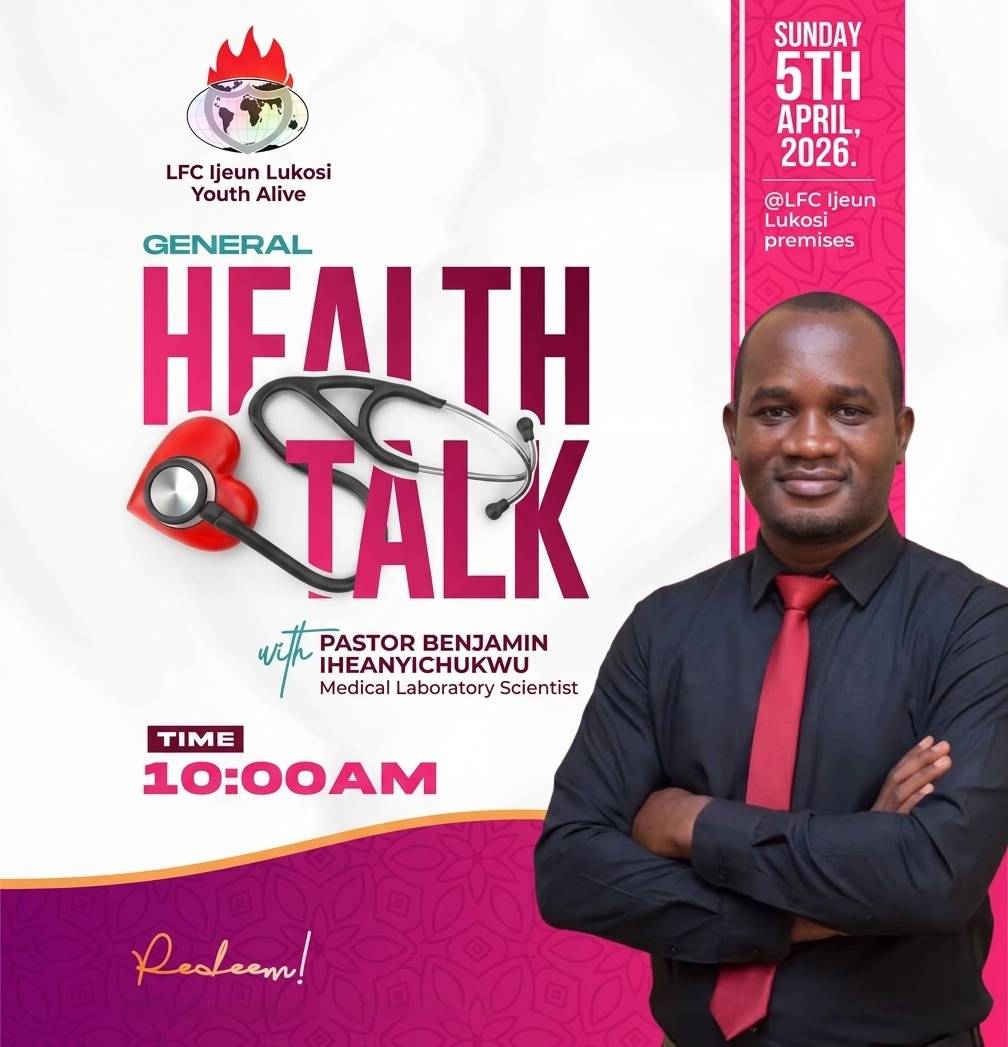 Health is wealth. You must be intentional about your health especially this time and season.
Most i...