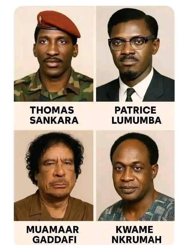 Four Great Leaders!
One Vision-- a free, united Africa..
History remember....but do we learn?