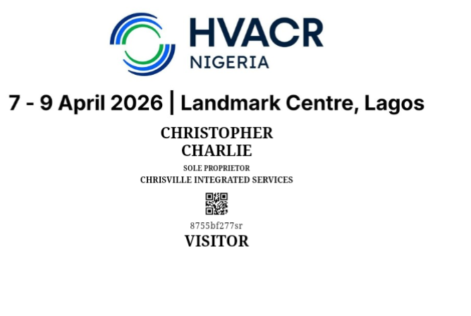 I'll be attending this year's HVACR NIGERIA CONFERENCE in Lagos...
#HVACR_NIGERIA