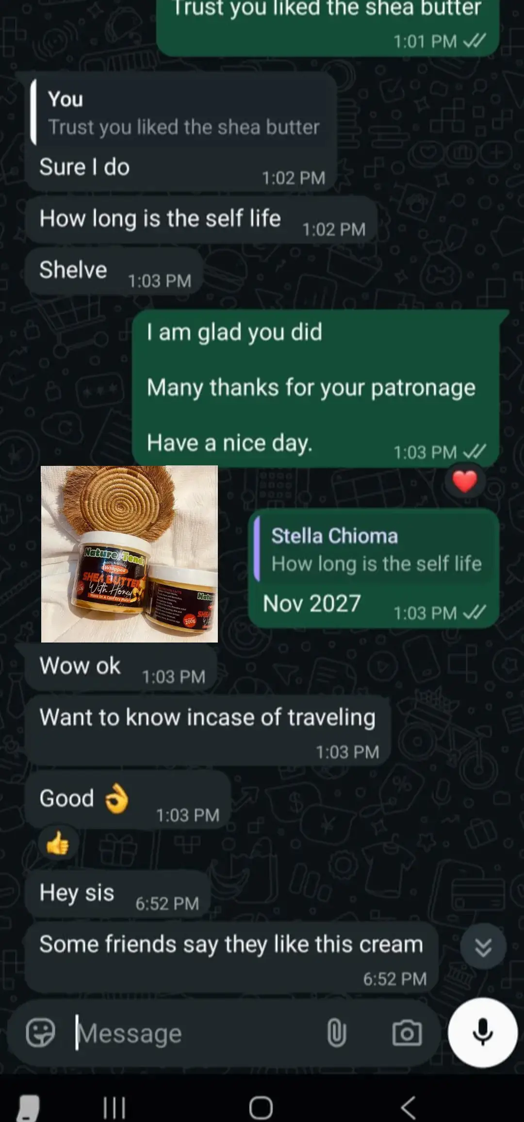 Feedback and referral
2 in 1
Thank you for your patronage
When the product is great, the result...