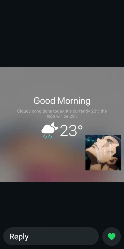 Cool morning weather 
After a long period of heat we thank God