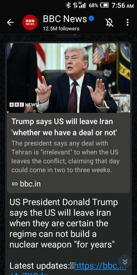 The war is about to end
But those that mean that Iran continues with the development of their nuclea...