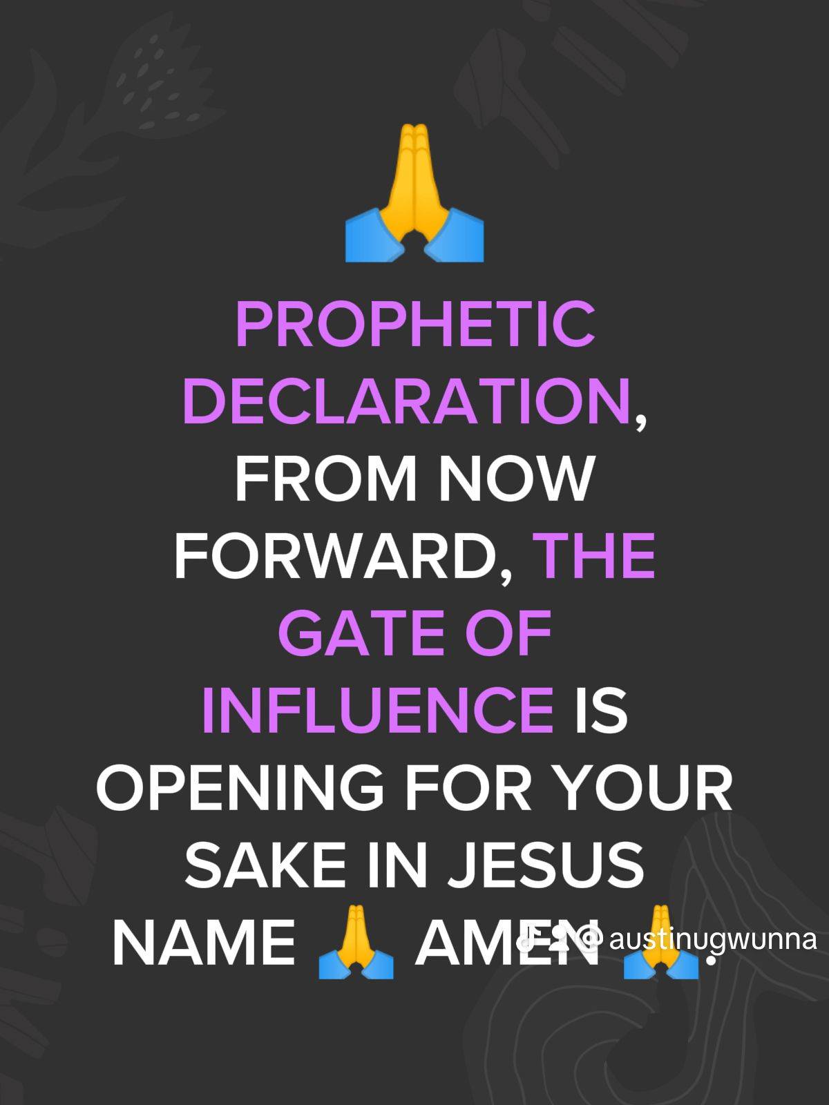 Post by PASTOR AUSTINE