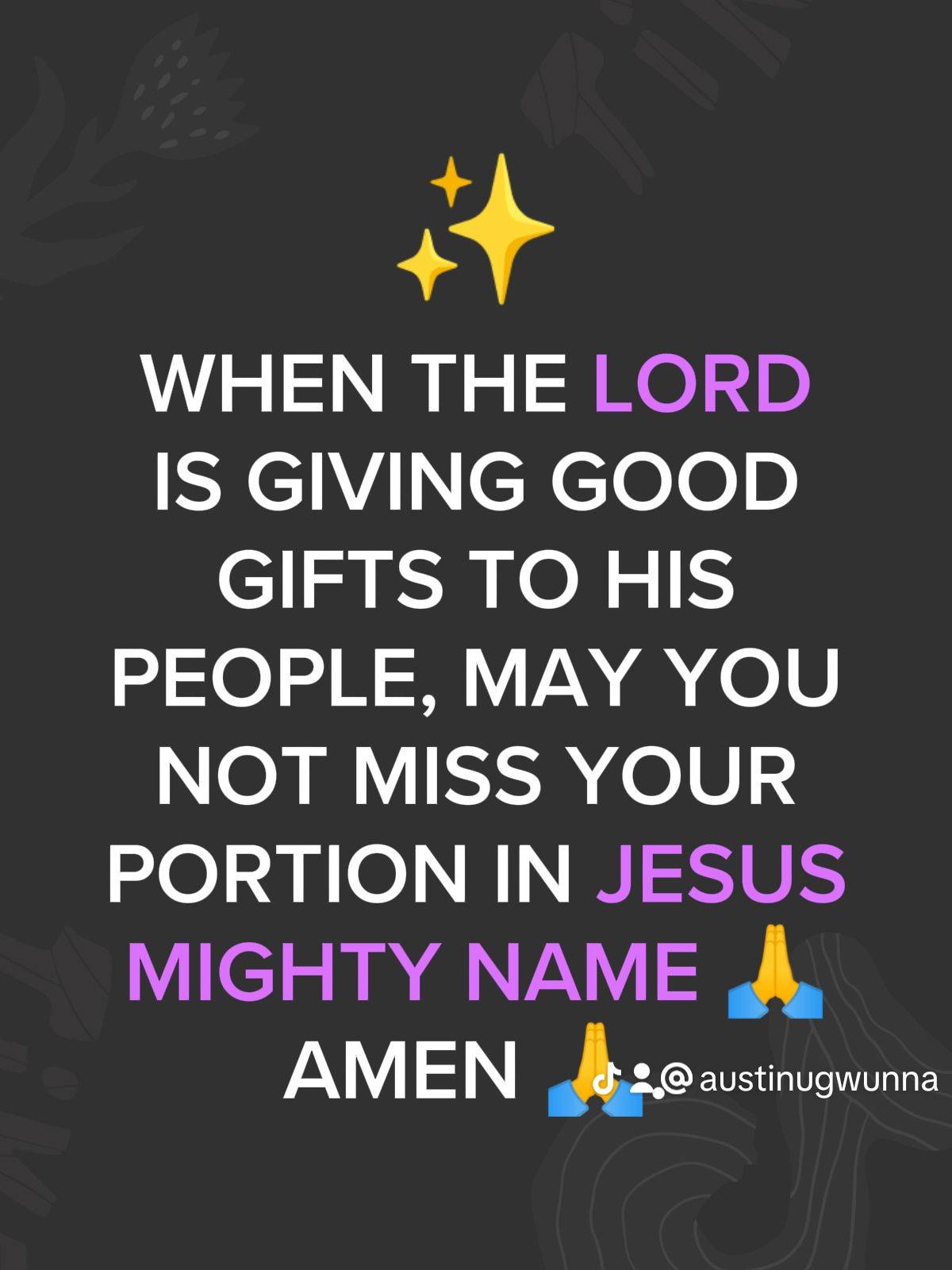Post by PASTOR AUSTINE