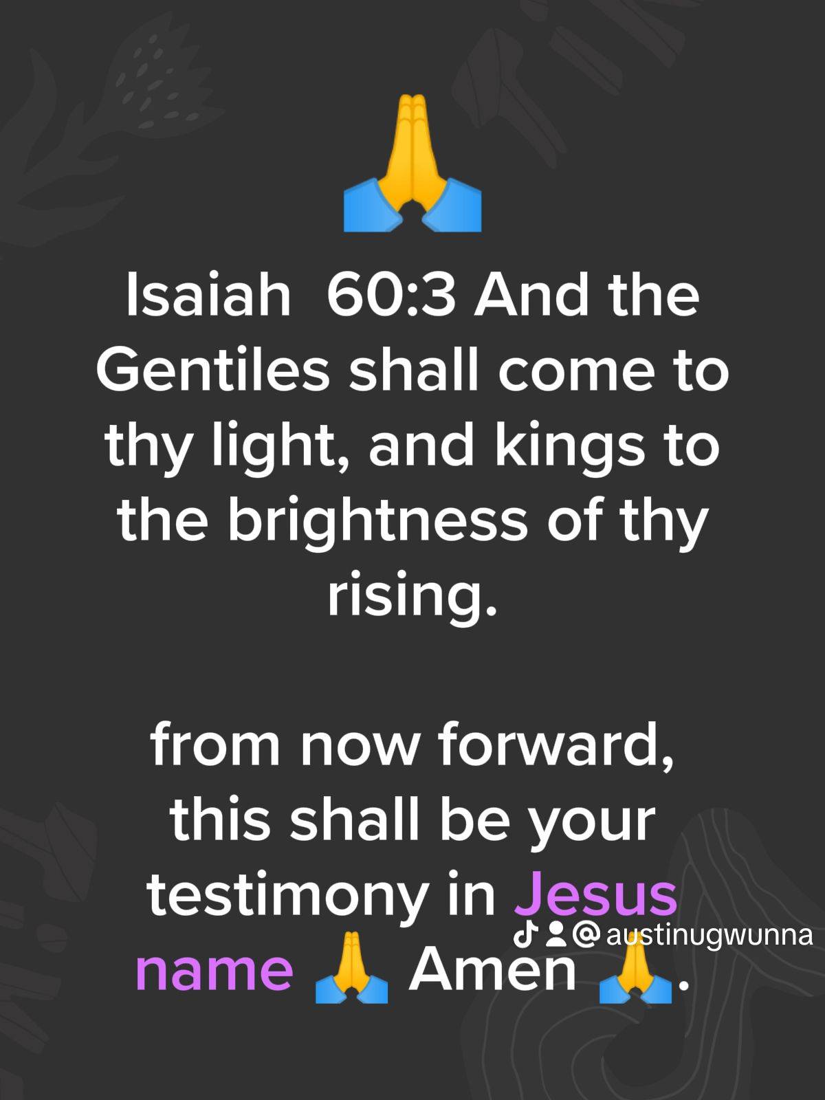 Post by PASTOR AUSTINE