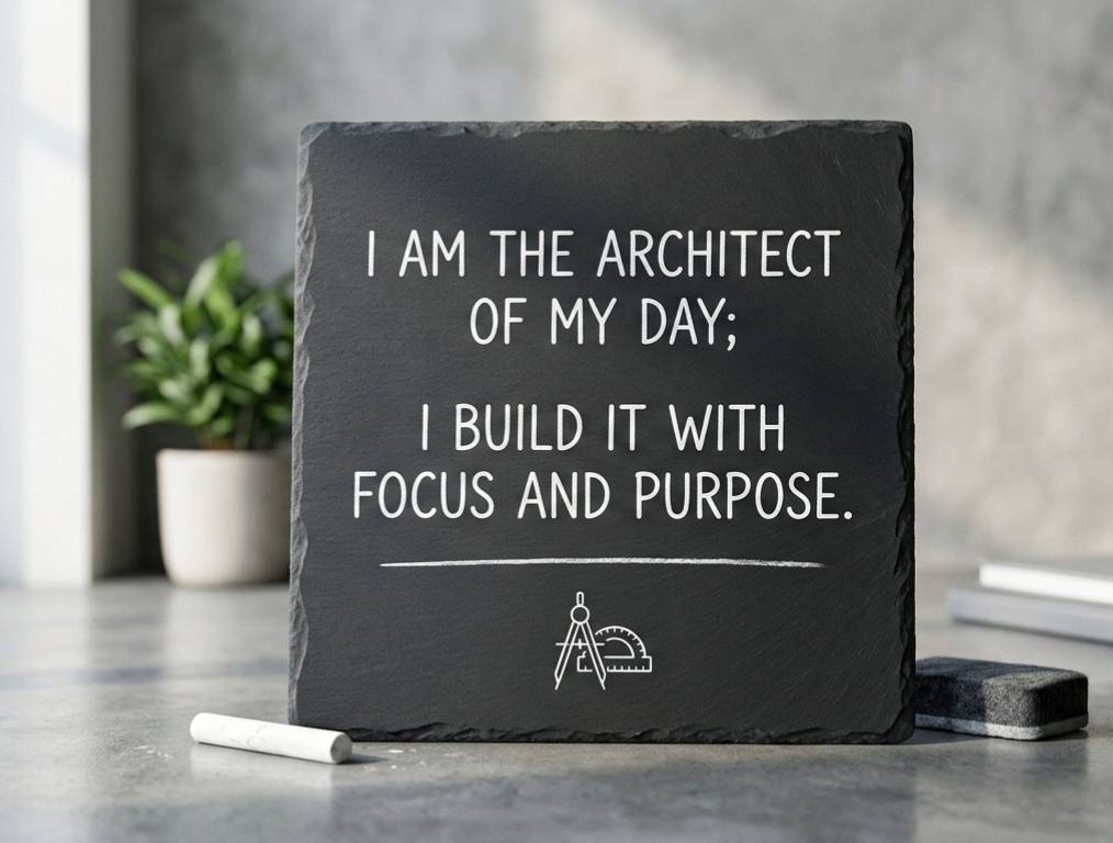 I am an architect of my day