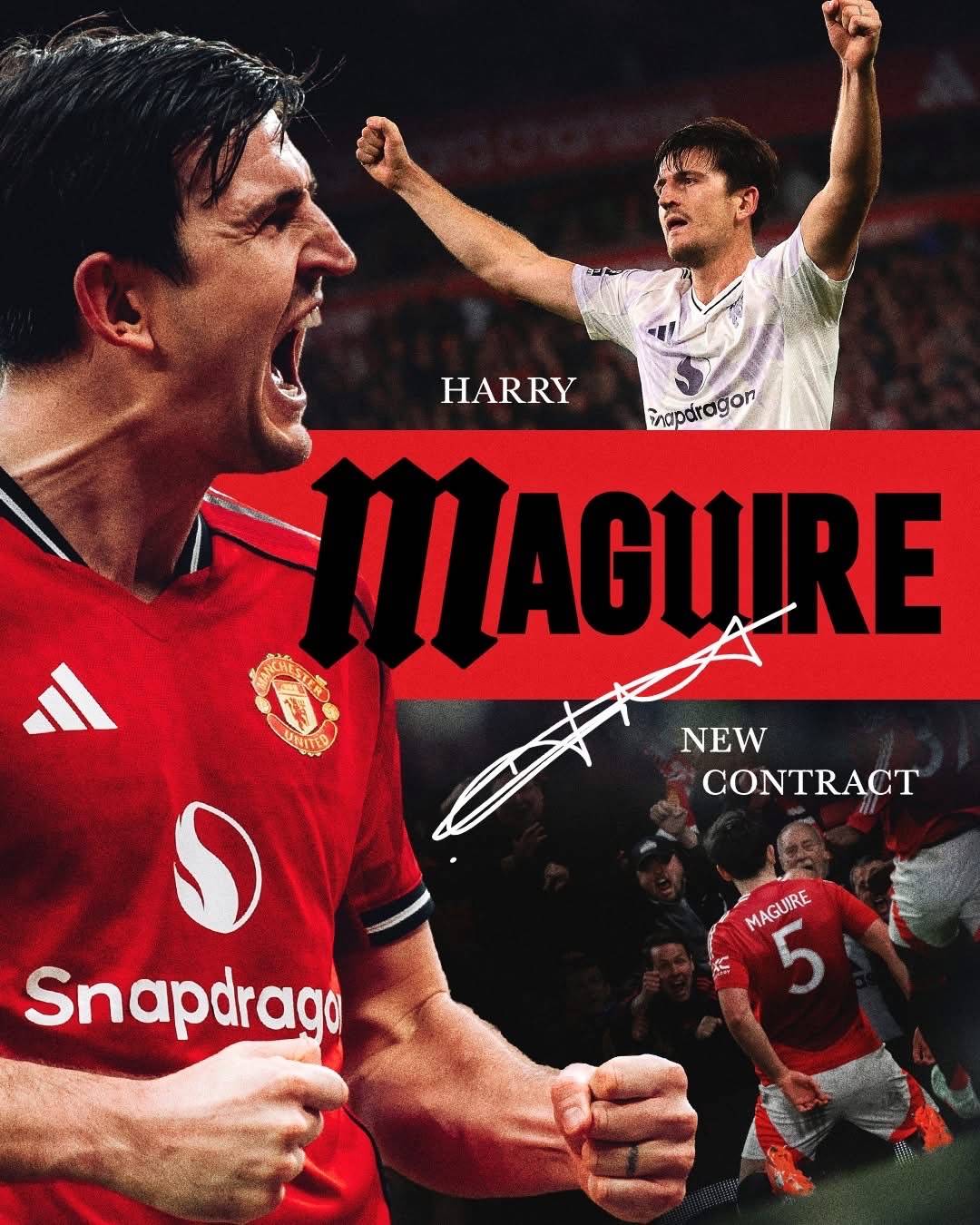 Harry Maguire extends his stay until June 2027 πΎπͺπ£οΈ
Our centre-back has signed a new contract, with...