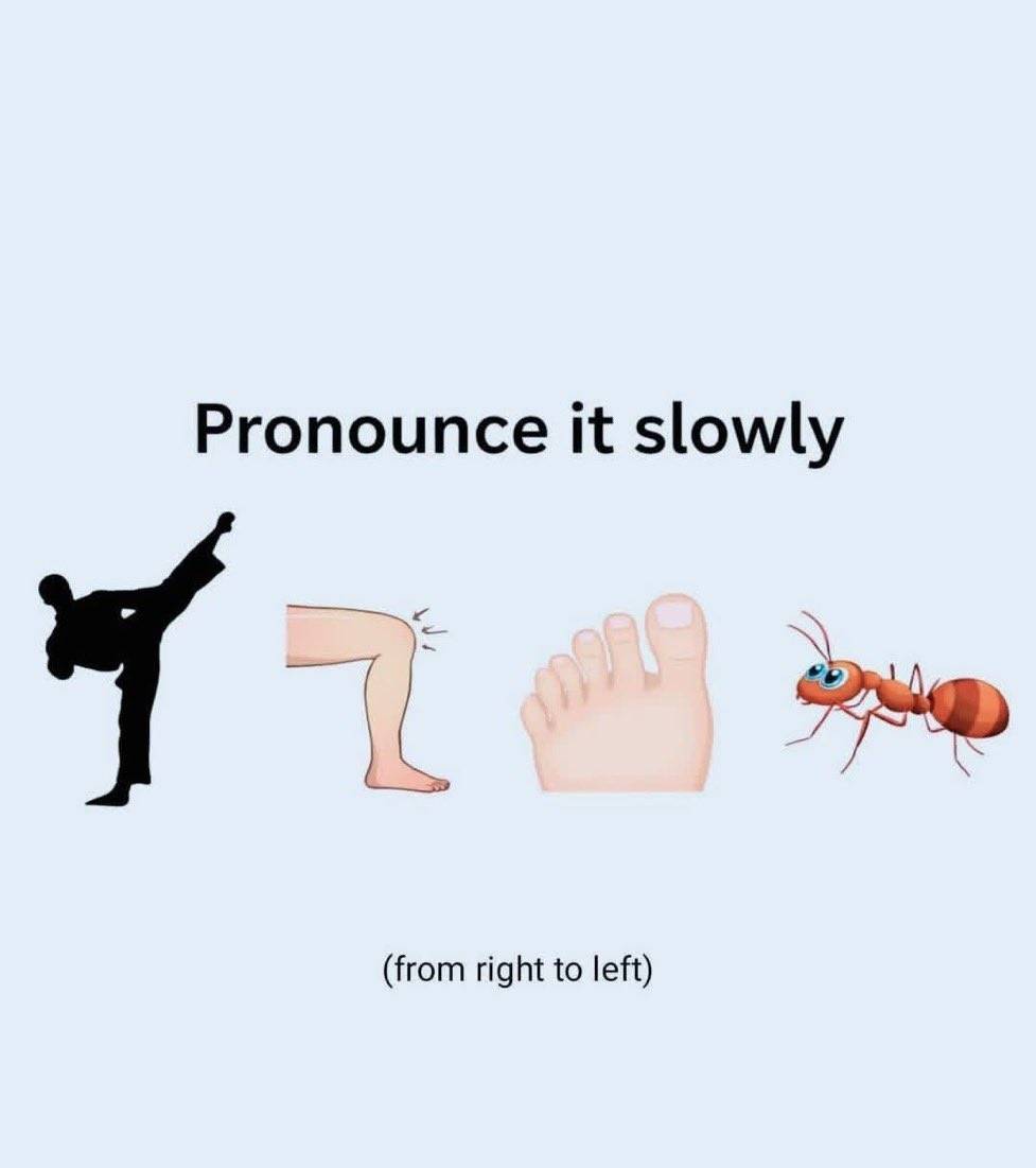 Pronounce it slowly if you can 😂




Level: Difficult