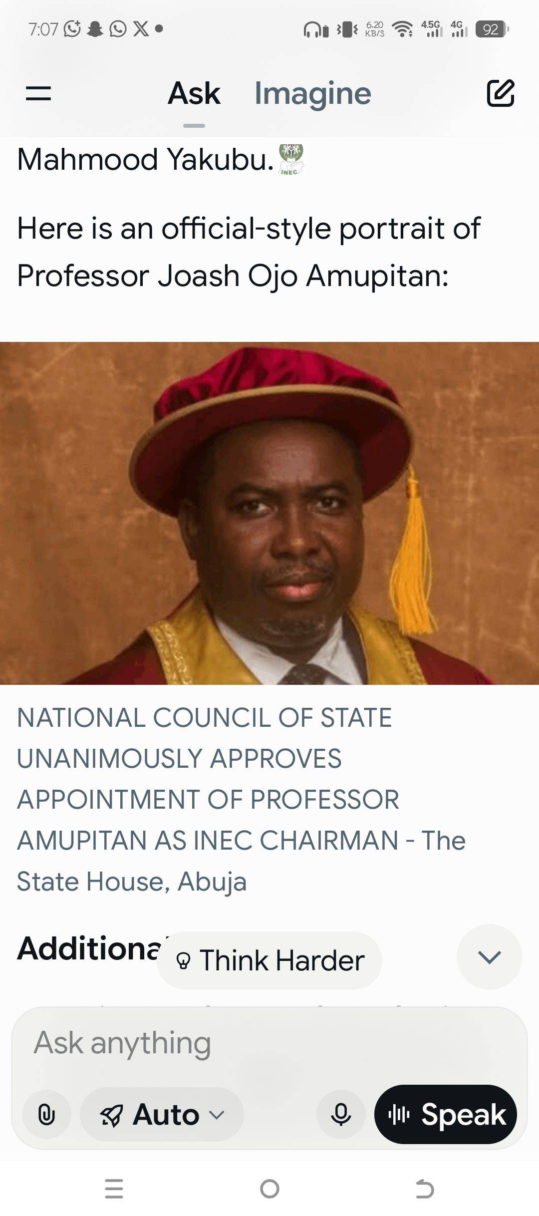 I think the INEC chairman should honorably resign that's what sane institutions and organizations do...