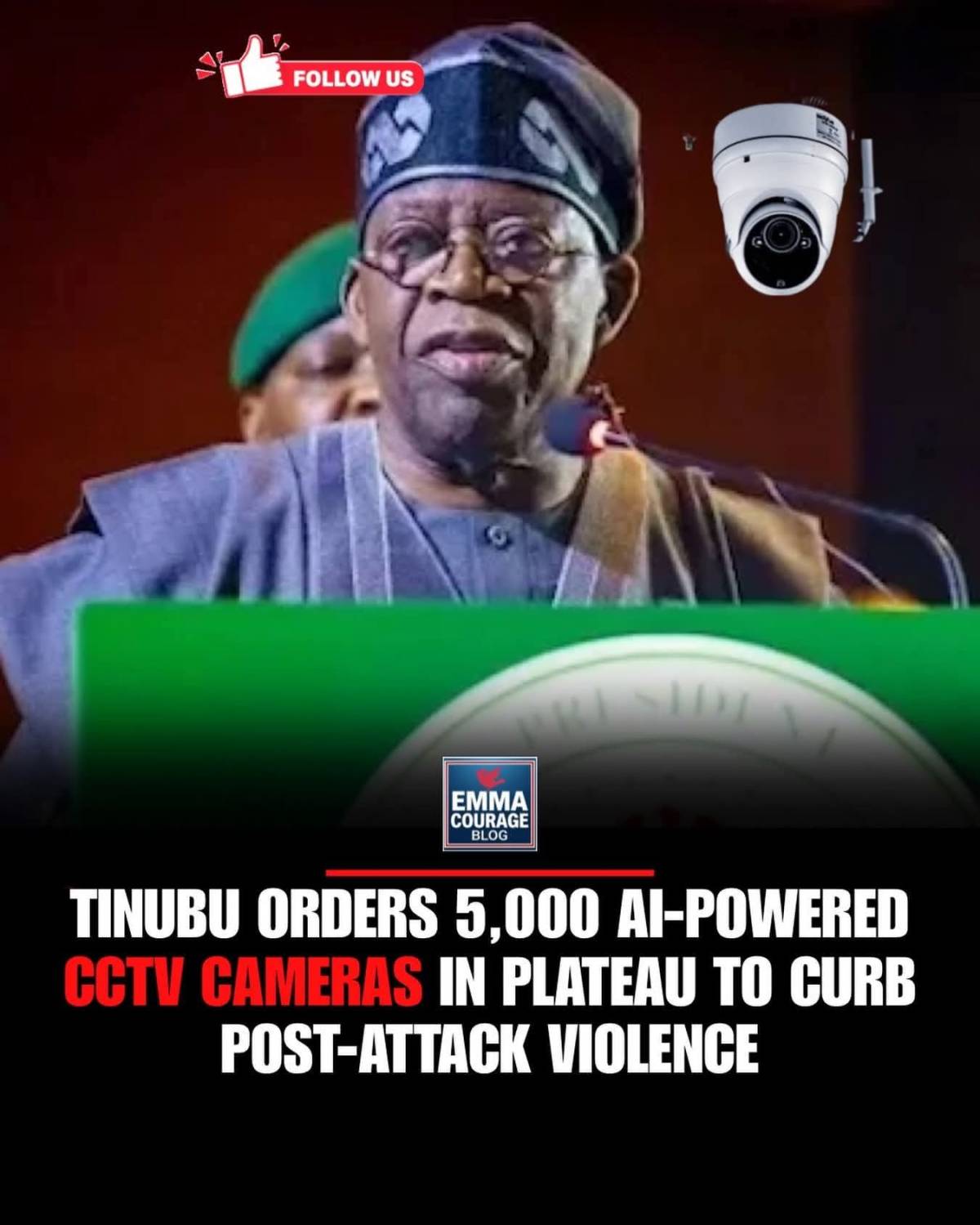 JUST IN: President Bola Tinubu has directed the immediate installation of over 5,000 AI-enabled CCTV...