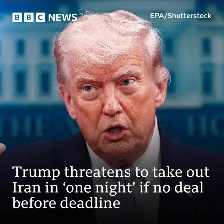US President Donald Trump said once the deadline passes, Iran would be sent back to the "Stone Ages"...