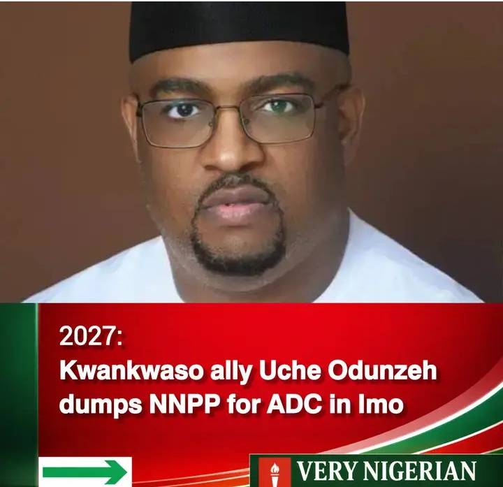 Uche Odunzeh, a former governorship candidate of the New Nigeria Peoples Party in Imo State and ally...