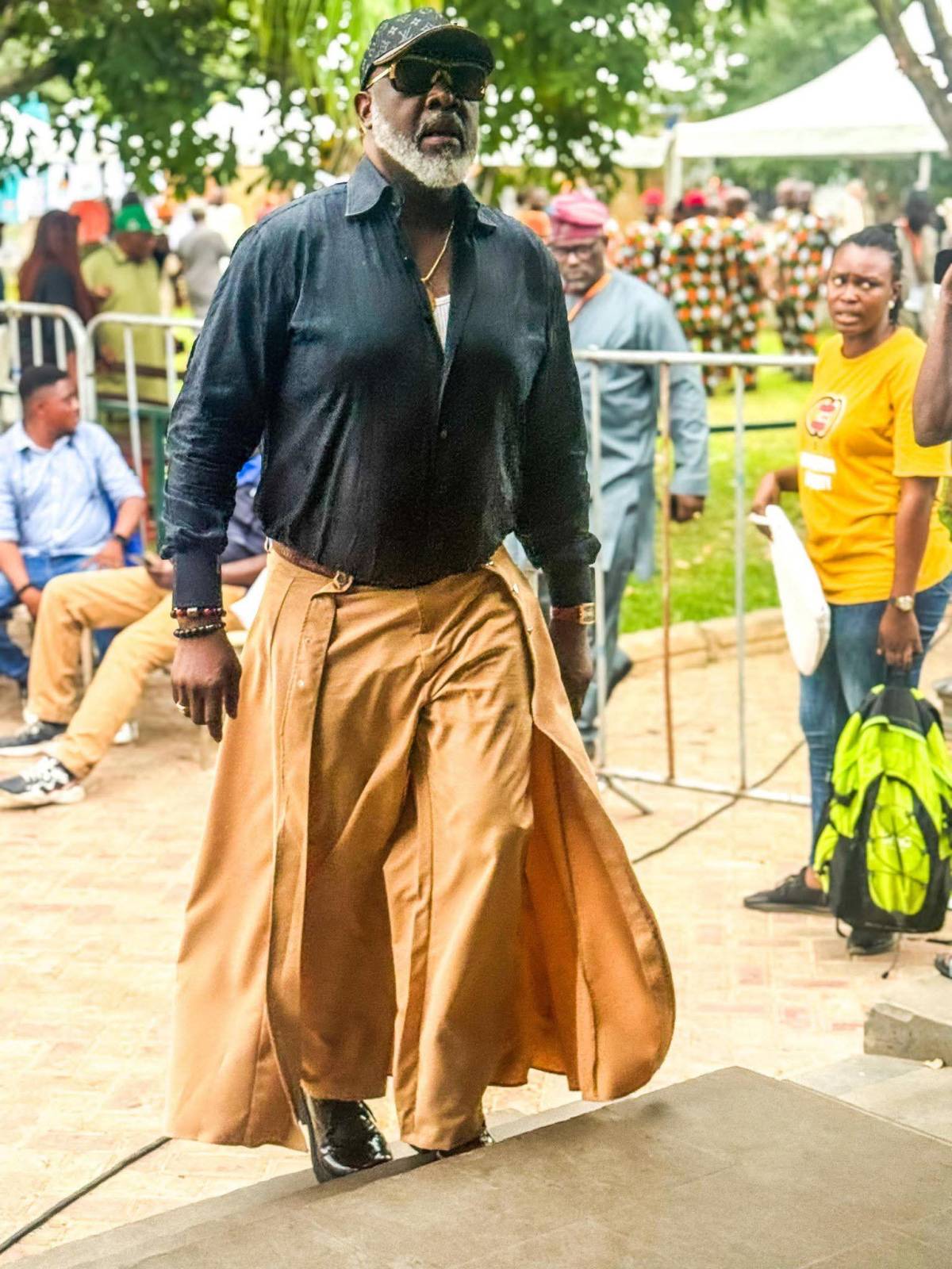 That trouser Dino Melaye wore to the convention… what exactly is the name?