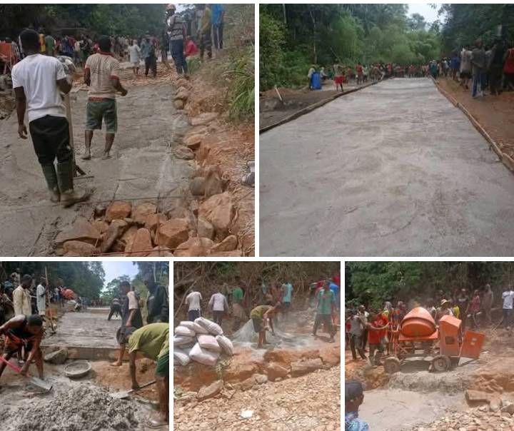 Individuals and Communities in Cross River State hv started using their hands to build roads for the...