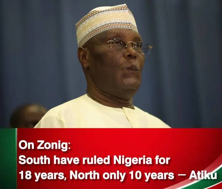 Former Vice President, Atiku Abubakar, has spoken on Nigeria’s long-debated power rotation and zonin...