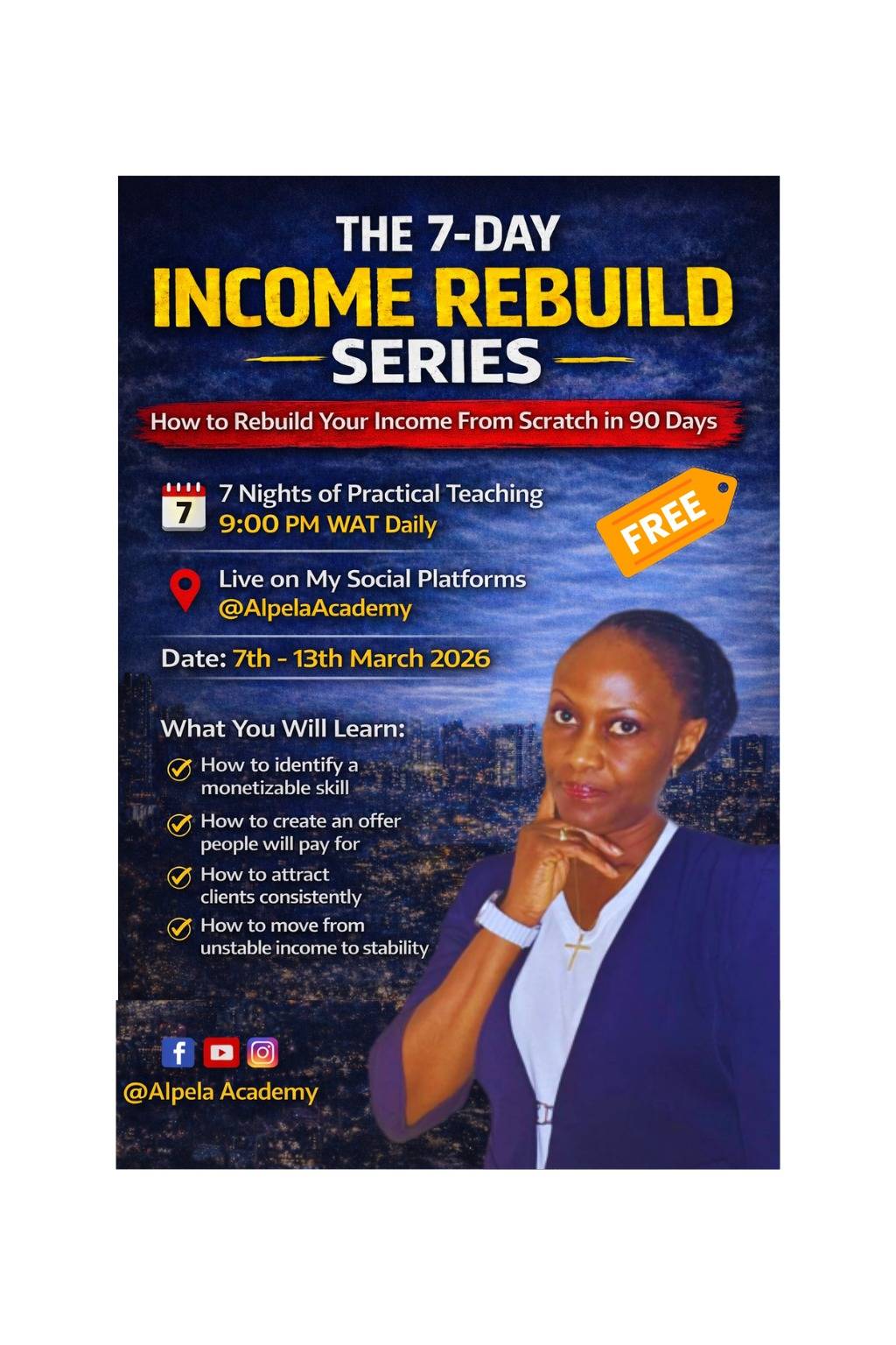 ๐จ I am doing something I rarely do.
For the next 7 days, I will be teaching FREE how to rebuild yo...