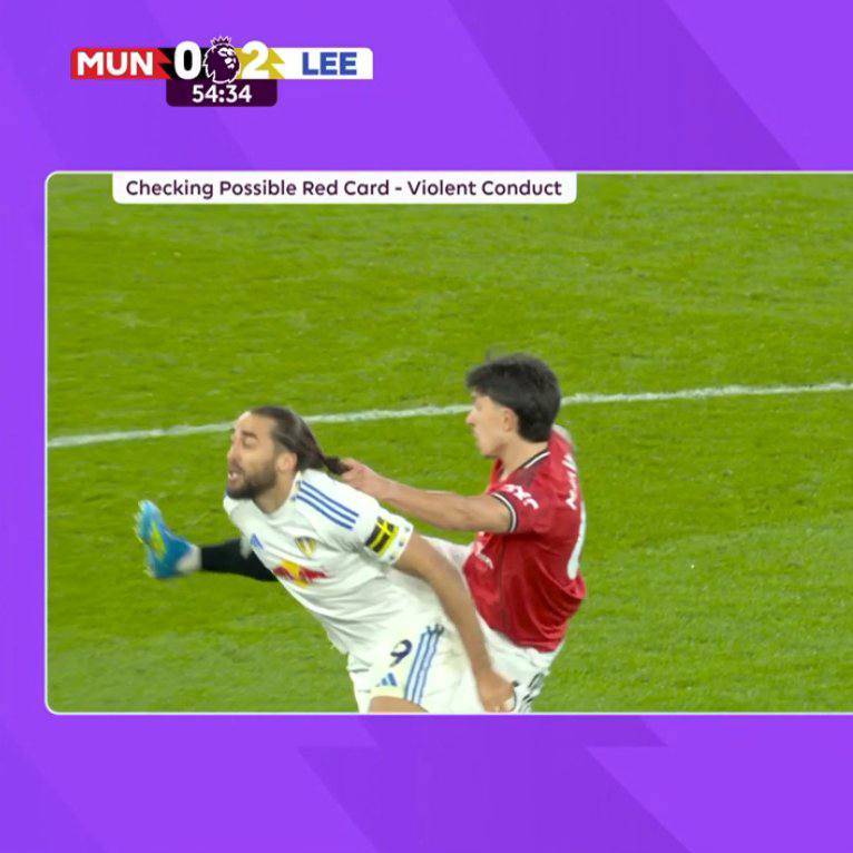 🚨 Lisandro Martinez will miss the Chelsea game after getting a red card for pulling Calvert Lewin’s...
