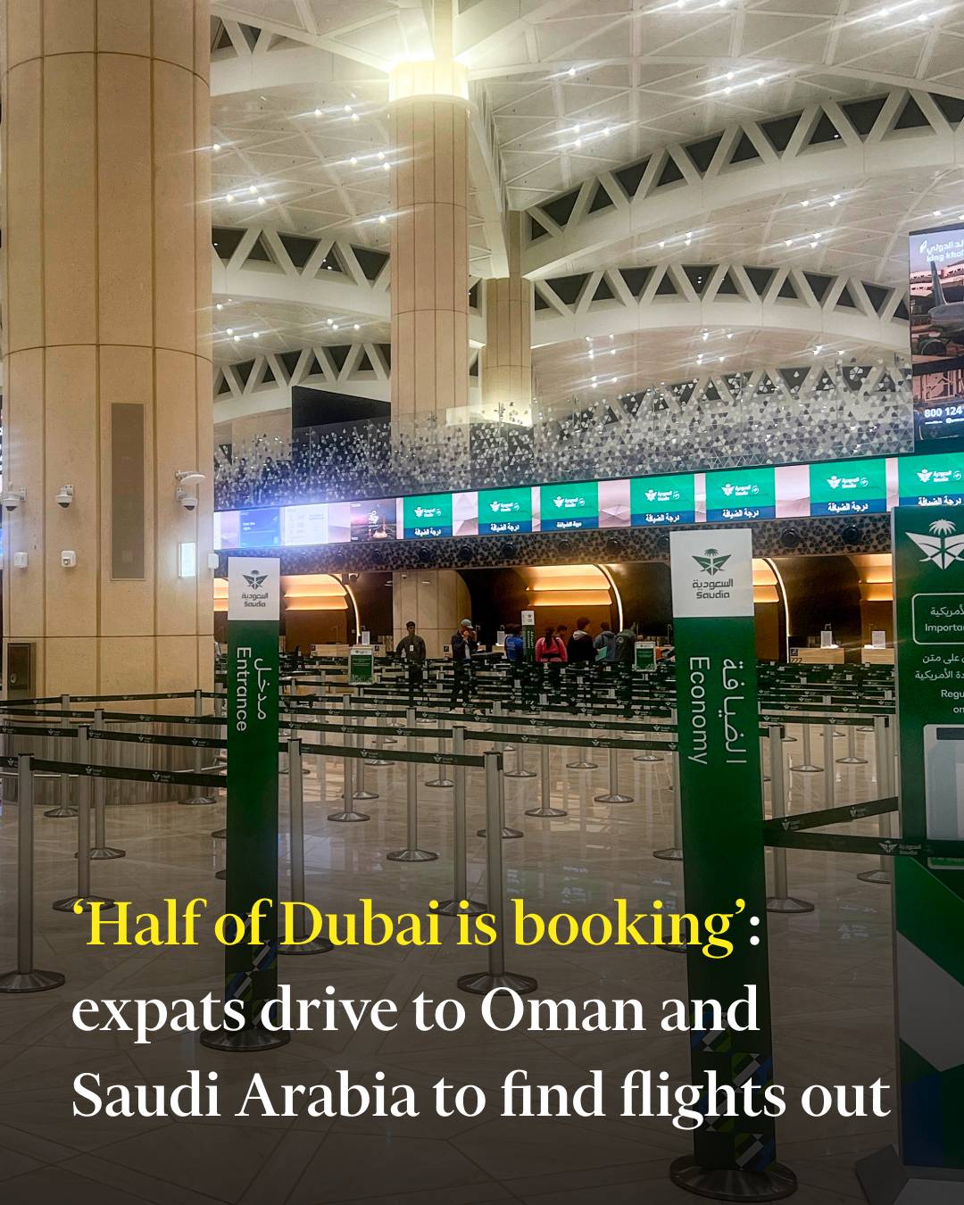 Dubai residents have been driving to neighbouring Oman or even Saudi Arabia to try to secure seats o...