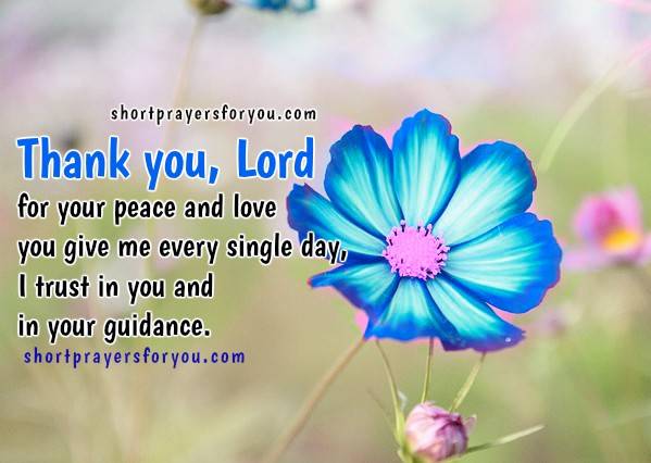 I'd love to share today's prayer with you!
A Prayer of Peace
God, thank You for the perfect peace...