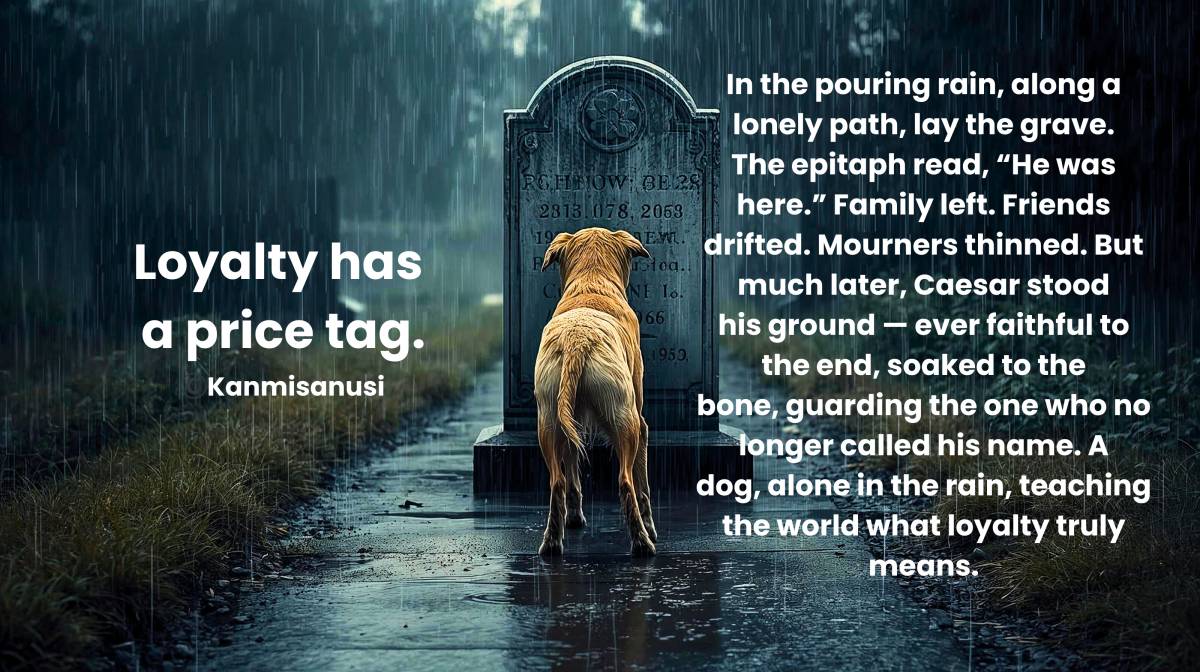LOYALTY HAS A PRICE!
It means staying when it would be easier to leave. It means defending someone i...