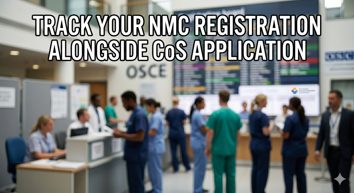 PLAN NMC REGISTRATION ALONGSIDE CoS APPLICATION.
Treat NMC and CoS as parallel tracks.
One delay...