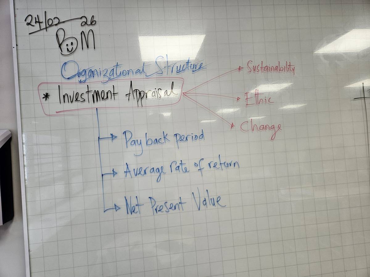 #Today we talked about #investment appraisal