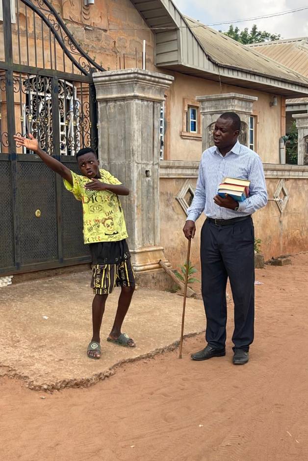I saw my high school maths teacher today. We greeted and he asked for directions to the nearest bank...