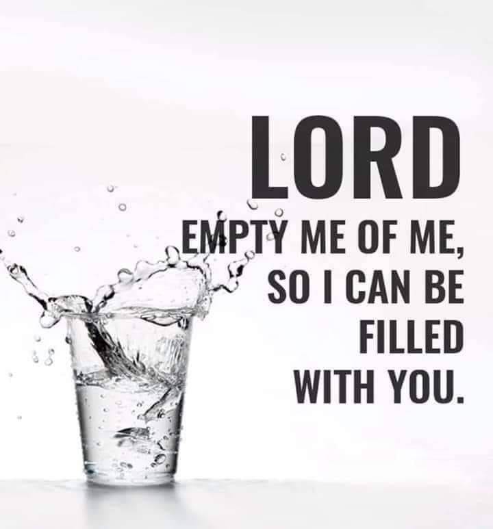 You won't be filled by God if you don't empty yourself of the world's muddy waters.