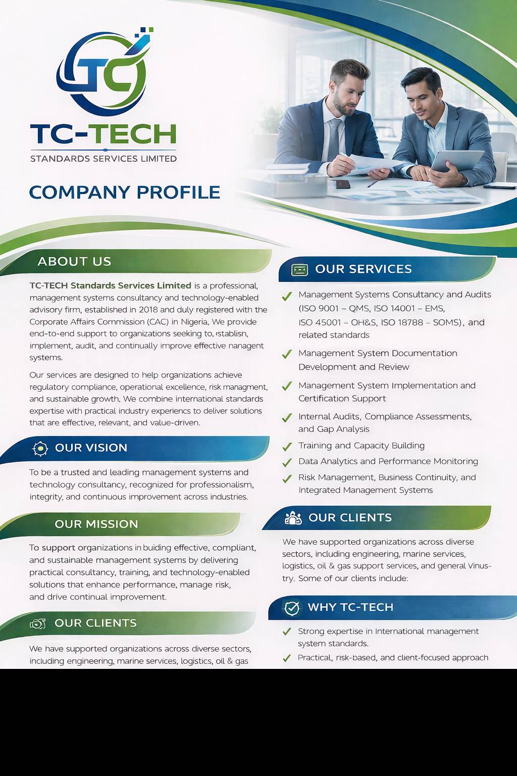 Welcome to TC-TECH Standards Services Limited
We are a professional Management Systems & ISO Consult...