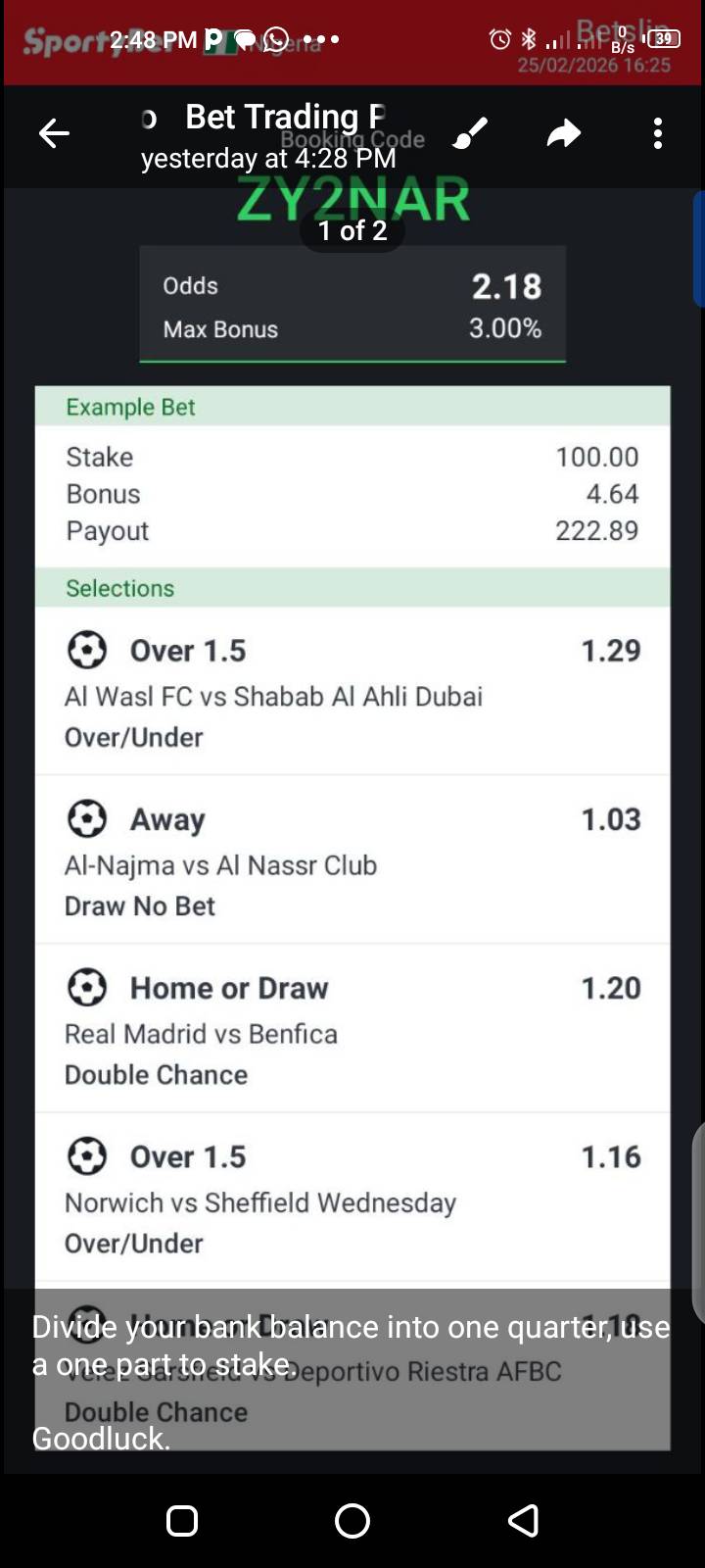Yesterday's betslip boom
Join us at this channel
https://t.me/+dNEY39D-7pE3NDBk
Facebook at Bet-T...