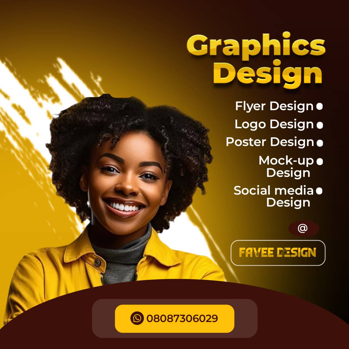 Happy New week please don't forget everyone
I design flyers, logos, posters and the likes
DM- 08087...