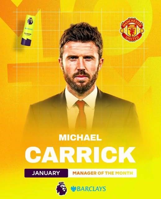 🚨🚨BREAKING: Michael Carrick has been nominated for the Premier League Manager of the Month award f...