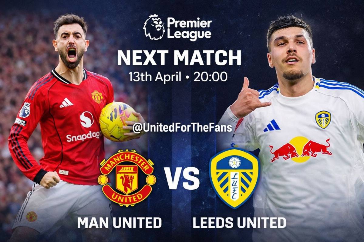 UP NEXT
Man United Vs Leeds United
๐ 13th April, 2026
โฐ 20:00 GMT+1
๐๏ธ Old Trafford