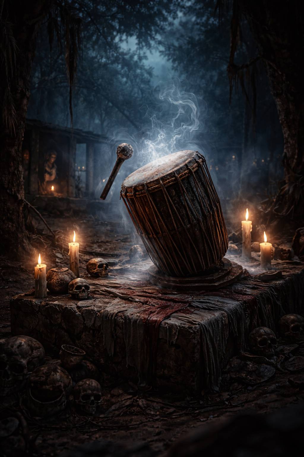The Drum That Beat Itself
Every night, the talking drum from the abandoned shrine plays on its own —...