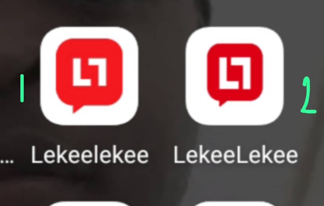For your information Lekeelekee App is now two, the one I marked 1 is the Lekeelekee App and the one...