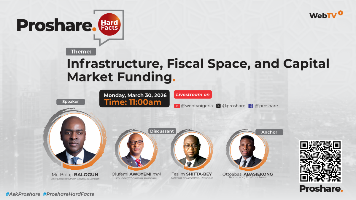 WE ARE LIVE!
The ninth edition of Proshare HardFacts, discussing "Infrastructure, Fiscal Space, and...