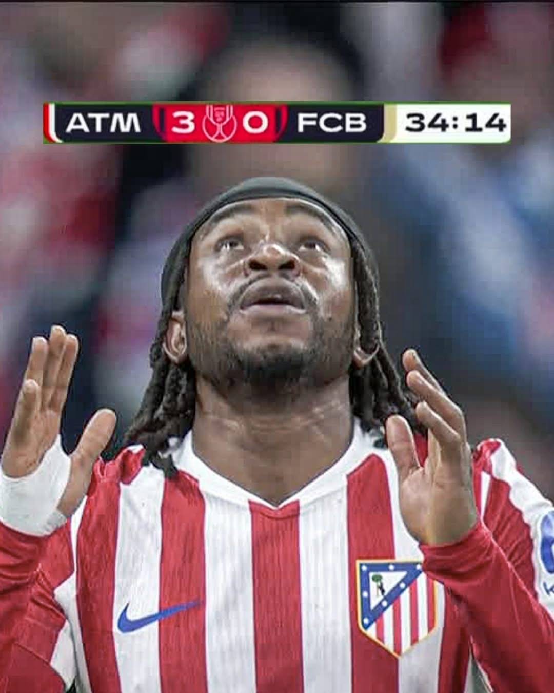 LOOKMAN MAKES IT 3-0 FOR ATLETI IN JUST UNDER 35 MIUNTES OF PLAY ๐จ
PANIC FOR BARCELONA!
CFC | #Ch...