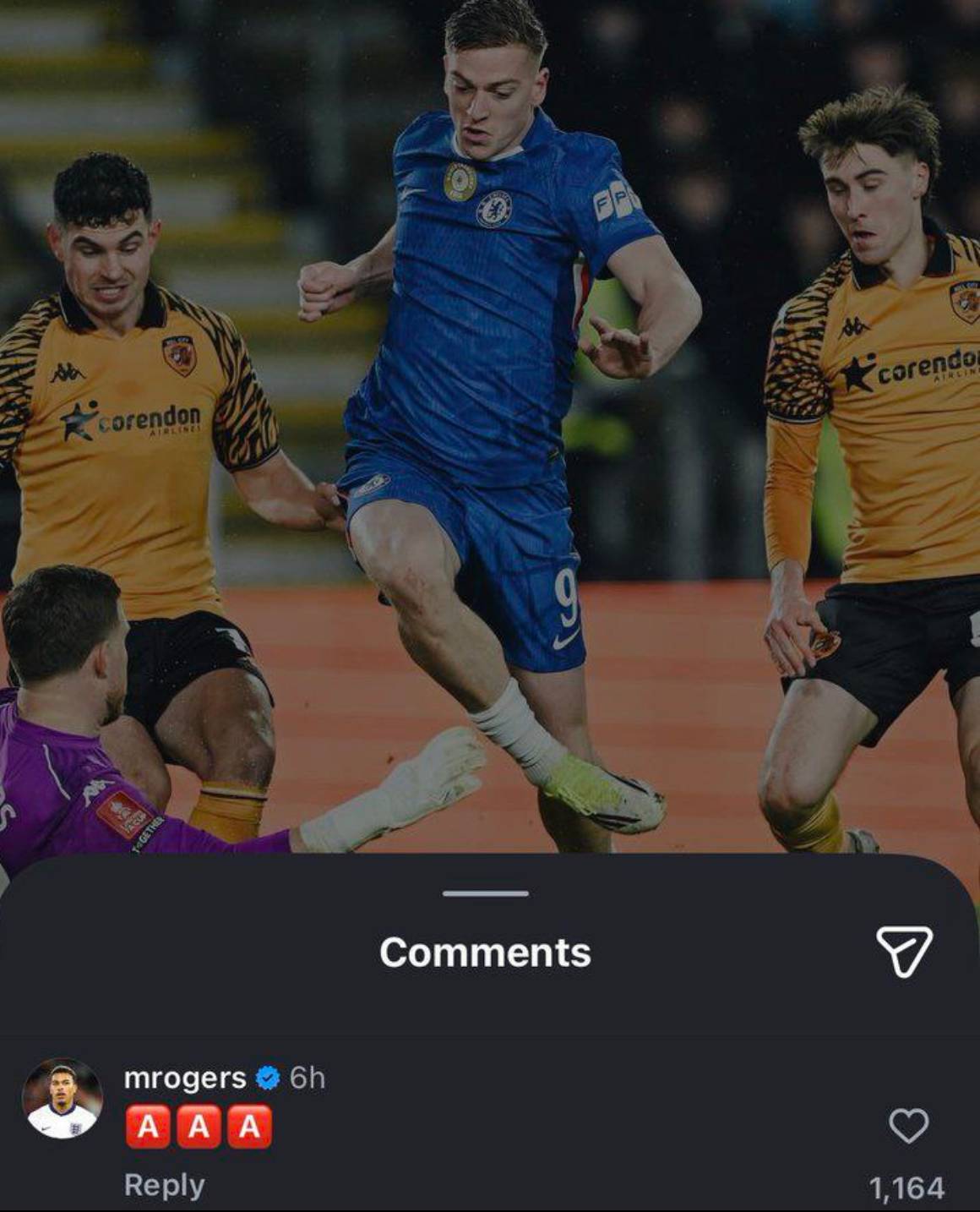 Morgan Rogers via instagram:
#CFC | #Chelsea | #EmiratesFACup
๐ฒ @CFC_ChelseaFC