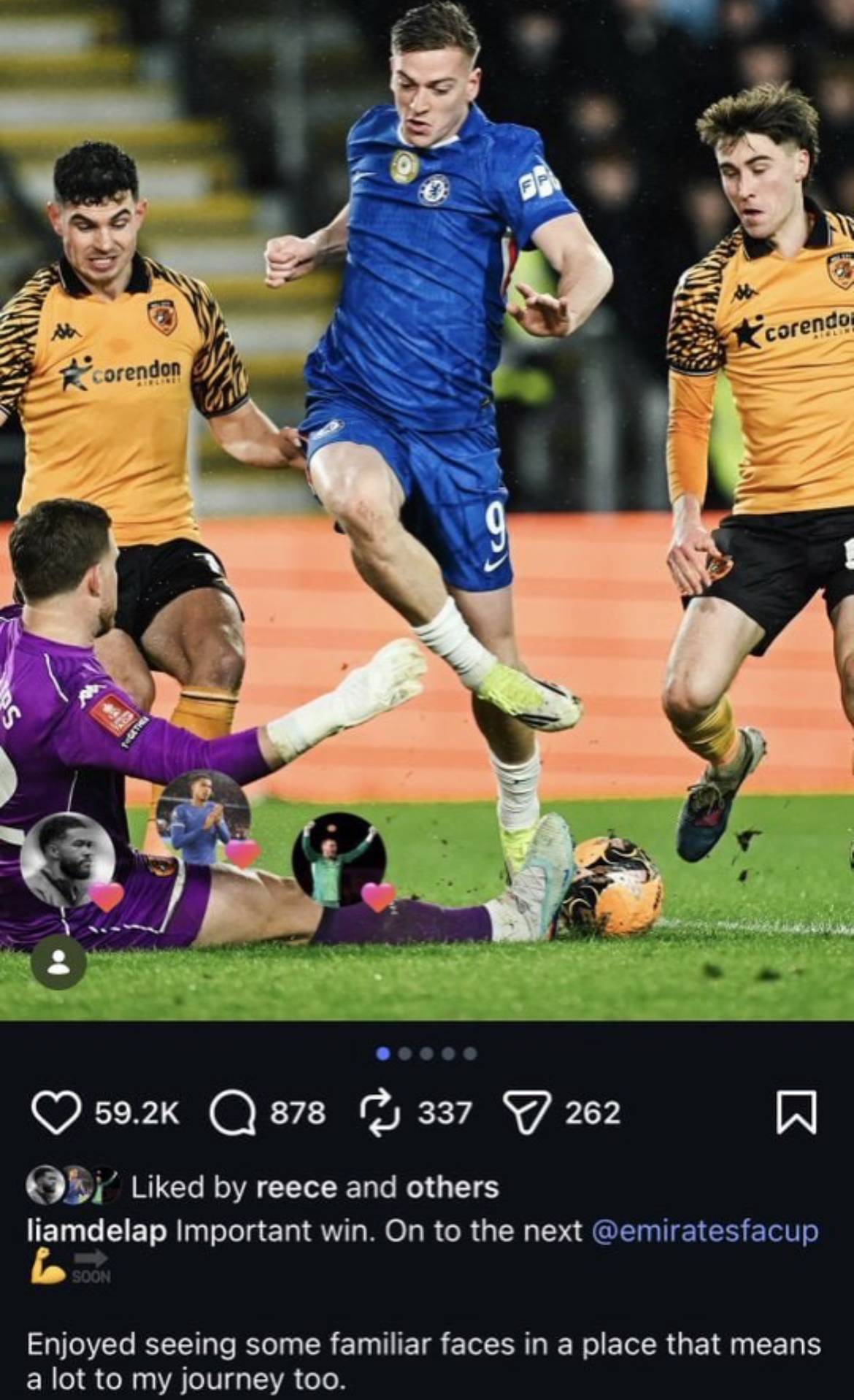 Liam Delap on Instagram:
#CFC | #Chelsea | #EmiratesFACup
๐ฒ @CFC_ChelseaFC
